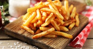 french fries on cutting board