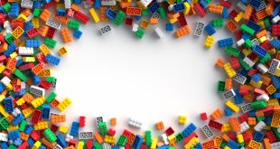 Colored toy bricks