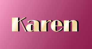 Name Karen on purple background
